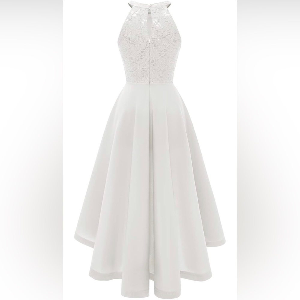 Bbonlinedress Women High Low Halter Cocktail Party Bridesmaid Dress A-line - Picture 6 of 7